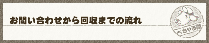 お問い合わせから回収までの流れ